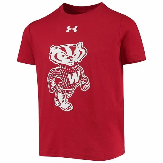 Youth Under Armour Red Wisconsin Badgers Vault Logo T-Shirt 3 Youth Under Armour Red Wisconsin Badgers Vault Logo T-Shirt - Image 3