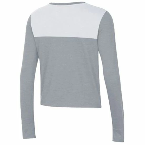 Women's Under Armour White/Gray Notre Dame Fighting Irish Vault Cropped Long Sleeve T-Shirt 4 Women's Under Armour White/Gray Notre Dame Fighting Irish Vault Cropped Long Sleeve T-Shirt - Image 4