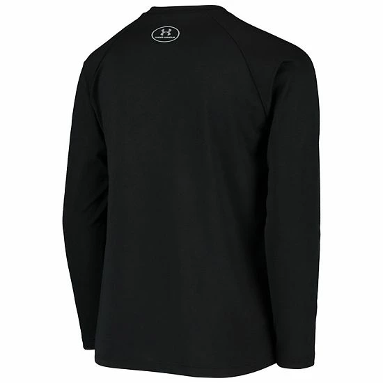 Youth Under Armour Black Wisconsin Badgers 2-Hit Raglan Performance Long Sleeve T-Shirt 4 Youth Under Armour Black Wisconsin Badgers 2-Hit Raglan Performance Long Sleeve T-Shirt - Image 4