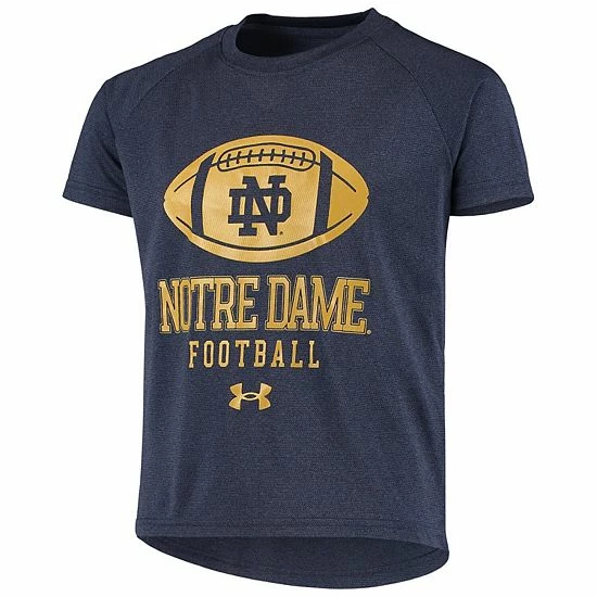 Youth Under Armour Navy Notre Dame Fighting Irish Novelty Football Raglan Performance T-Shirt 3 Youth Under Armour Navy Notre Dame Fighting Irish Novelty Football Raglan Performance T-Shirt - Image 3