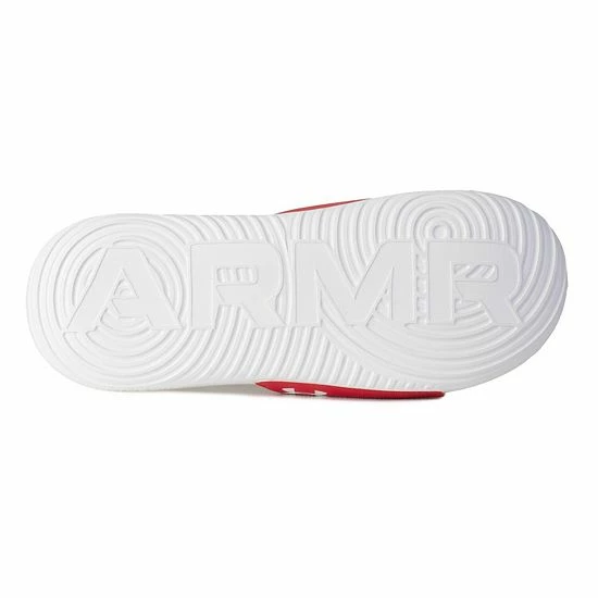 Men's Under Armour Wisconsin Badgers Ansa Slide Sandals 4 Men's Under Armour Wisconsin Badgers Ansa Slide Sandals - Image 4