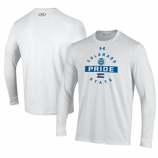 Men's Under Armour White Colorado State Rams Pride Long Sleeve T-Shirt 1 Men's Under Armour White Colorado State Rams Pride Long Sleeve T-Shirt