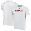 Men's Under Armour White Wisconsin Badgers 2022 Sideline Football Performance Cotton T-Shirt