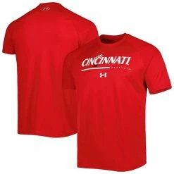 Men's Under Armour Red Cincinnati Bearcats Tech Performance Raglan T-Shirt