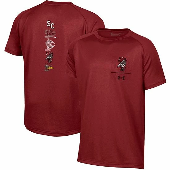 Youth Under Armour Garnet South Carolina Gamecocks Spine Print Raglan T-Shirt 1 Youth Under Armour Garnet South Carolina Gamecocks Spine Print Raglan T-Shirt