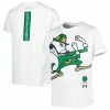 Youth Under Armour White Notre Dame Fighting Irish Oversized Logo Tech T-Shirt