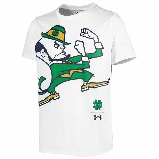 Youth Under Armour White Notre Dame Fighting Irish Oversized Logo Tech T-Shirt 3 Youth Under Armour White Notre Dame Fighting Irish Oversized Logo Tech T-Shirt - Image 3