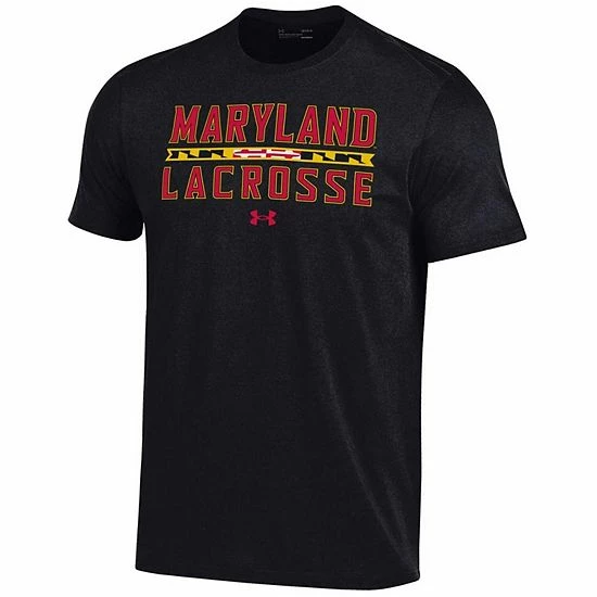 Men's Under Armour Black Maryland Terrapins Lacrosse Stack Performance T-Shirt 3 Men's Under Armour Black Maryland Terrapins Lacrosse Stack Performance T-Shirt - Image 3