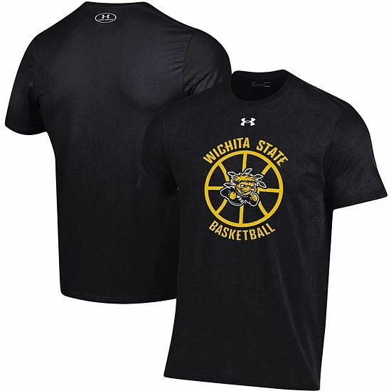 Men's Under Armour Black Wichita State Shockers Logo Basketball T-Shirt 2 Men's Under Armour Black Wichita State Shockers Logo Basketball T-Shirt - Image 2