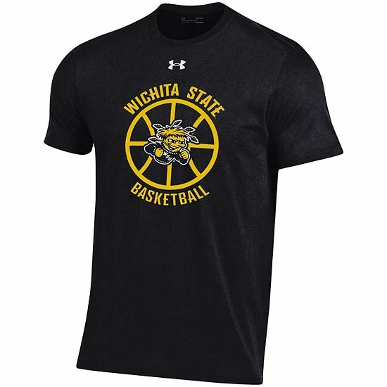 Men's Under Armour Black Wichita State Shockers Logo Basketball T-Shirt 3 Men's Under Armour Black Wichita State Shockers Logo Basketball T-Shirt - Image 3
