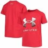 Youth Under Armour Red Utah Utes Logo Lockup Performance T-Shirt