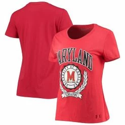 Women's Under Armour Red Maryland Terrapins T-Shirt