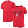 Youth Under Armour Red Maryland Terrapins Baseball Tech Raglan T-Shirt