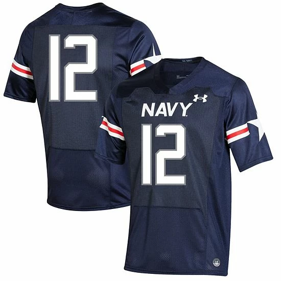 Men's Under Armour #12 Navy Navy Midshipmen Rivalry Replica Jersey 2 Men's Under Armour #12 Navy Navy Midshipmen Rivalry Replica Jersey - Image 2