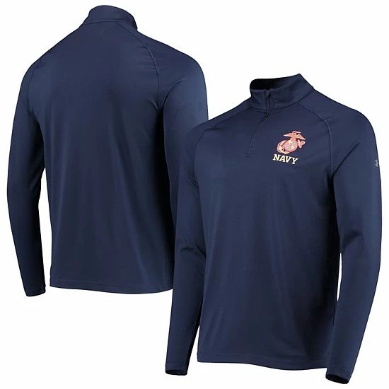 Men's Under Armour Navy Navy Midshipmen Rivalry USMC Team Issue 2.0 Special Game Quarter-Zip Jacket 2 Men's Under Armour Navy Navy Midshipmen Rivalry USMC Team Issue 2.0 Special Game Quarter-Zip Jacket - Image 2