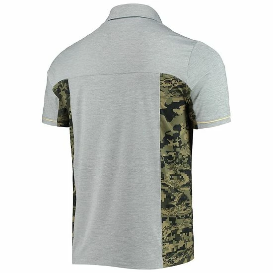 Men's Under Armour Heathered Gray Navy Midshipmen Freedom Performance Polo 4 Men's Under Armour Heathered Gray Navy Midshipmen Freedom Performance Polo - Image 4