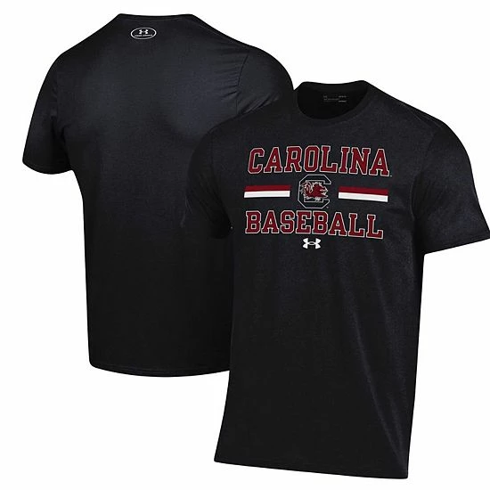 Men's Under Armour Black South Carolina Gamecocks Baseball Stack Performance T-Shirt 1 Men's Under Armour Black South Carolina Gamecocks Baseball Stack Performance T-Shirt