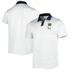 Men's Under Armour White Notre Dame Fighting Irish Static Performance Polo