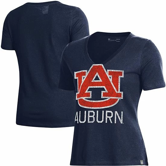 Women's Under Armour Navy Auburn Tigers Logo Performance V-Neck T-Shirt 1 Women's Under Armour Navy Auburn Tigers Logo Performance V-Neck T-Shirt
