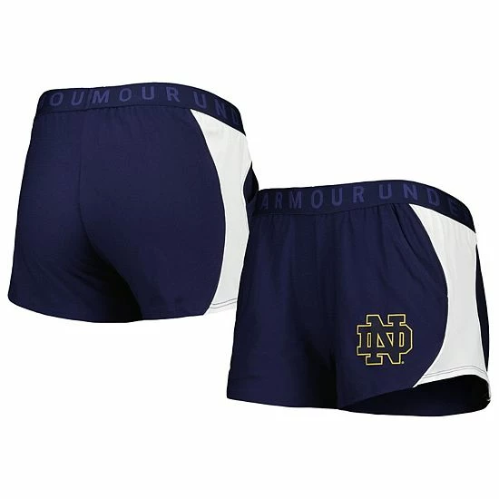 Women's Under Armour Navy/Gold Notre Dame Fighting Irish Game Day Tech Mesh Performance Shorts 1 Women's Under Armour Navy/Gold Notre Dame Fighting Irish Game Day Tech Mesh Performance Shorts