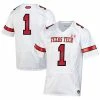 Men's Under Armour #1 White Texas Tech Red Raiders Throwback Replica Jersey