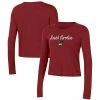 Women's Under Armour Cardinal South Carolina Gamecocks Vault Cropped Long Sleeve T-Shirt