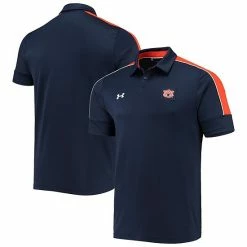 Men's Under Armour Navy Auburn Tigers Sideline Recruit Performance Polo