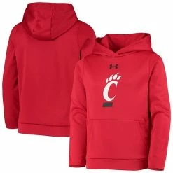 Men's Under Armour Red Cincinnati Bearcats Logo Pullover Hoodie