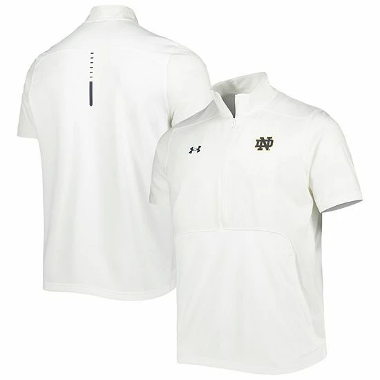 Men's Under Armour White Notre Dame Fighting Irish Motivate 2.0 Half-Zip Jacket 2 Men's Under Armour White Notre Dame Fighting Irish Motivate 2.0 Half-Zip Jacket - Image 2