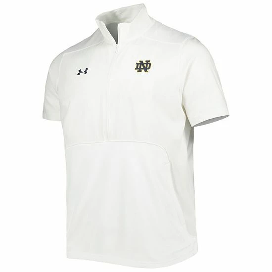 Men's Under Armour White Notre Dame Fighting Irish Motivate 2.0 Half-Zip Jacket 3 Men's Under Armour White Notre Dame Fighting Irish Motivate 2.0 Half-Zip Jacket - Image 3