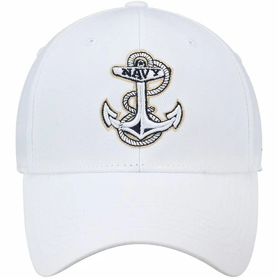 Men's Under Armour White Navy Midshipmen Classic Structured Adjustable Hat 3 Men's Under Armour White Navy Midshipmen Classic Structured Adjustable Hat - Image 3