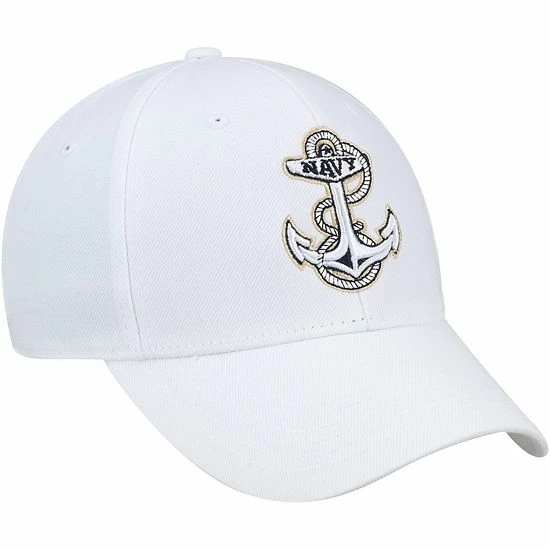 Men's Under Armour White Navy Midshipmen Classic Structured Adjustable Hat 4 Men's Under Armour White Navy Midshipmen Classic Structured Adjustable Hat - Image 4