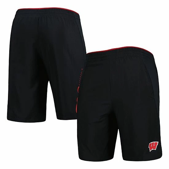 Men's Under Armour Black Wisconsin Badgers Woven Shorts 2 Men's Under Armour Black Wisconsin Badgers Woven Shorts - Image 2