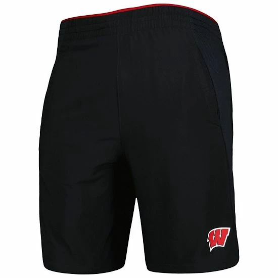 Men's Under Armour Black Wisconsin Badgers Woven Shorts 3 Men's Under Armour Black Wisconsin Badgers Woven Shorts - Image 3