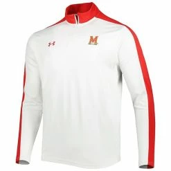 Men's Under Armour White Maryland Terrapins Lightweight Mock Neck Performance Quarter-Zip Jacket -Under Armour SHOP unnamed file 11053