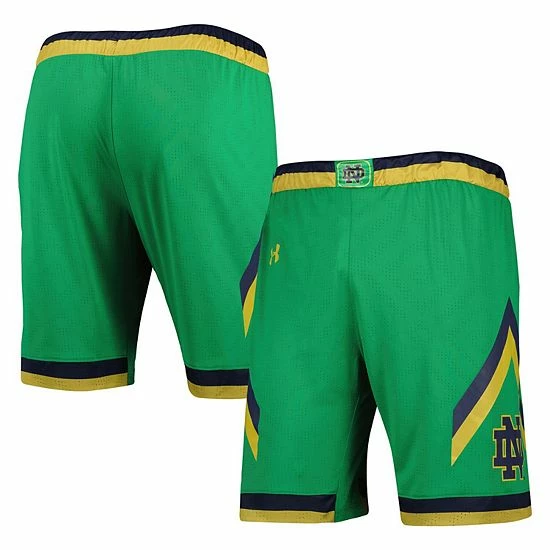 Men's Under Armour Green Notre Dame Fighting Irish Team Replica Basketball Shorts 2 Men's Under Armour Green Notre Dame Fighting Irish Team Replica Basketball Shorts - Image 2