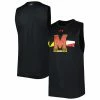 Men's Under Armour Black Maryland Terrapins Logo Striped Tech Performance Tank Top