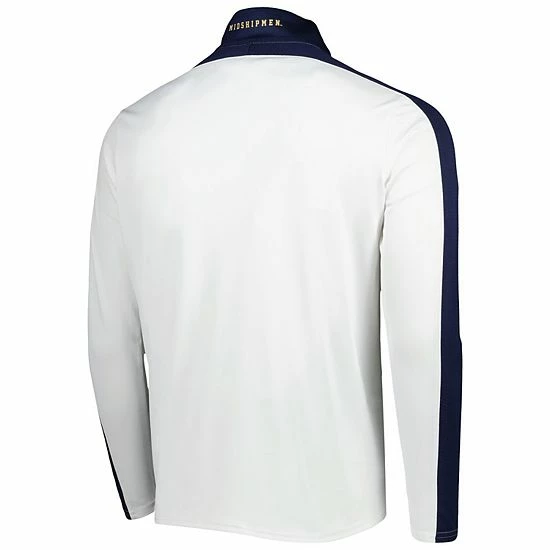 Men's Under Armour White Navy Midshipmen Lightweight Mock Neck Performance Quarter-Zip Jacket 4 Men's Under Armour White Navy Midshipmen Lightweight Mock Neck Performance Quarter-Zip Jacket - Image 4