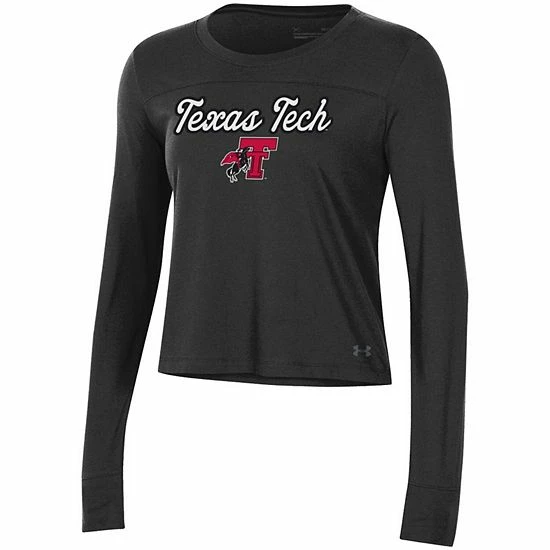 Women's Under Armour Black Texas Tech Red Raiders Vault Cropped Long Sleeve T-Shirt 3 Women's Under Armour Black Texas Tech Red Raiders Vault Cropped Long Sleeve T-Shirt - Image 3