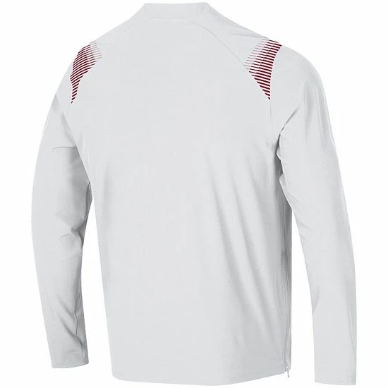 Men's Under Armour White Wisconsin Badgers 2021 Sideline Motivate Quarter-Zip Jacket 4 Men's Under Armour White Wisconsin Badgers 2021 Sideline Motivate Quarter-Zip Jacket - Image 4