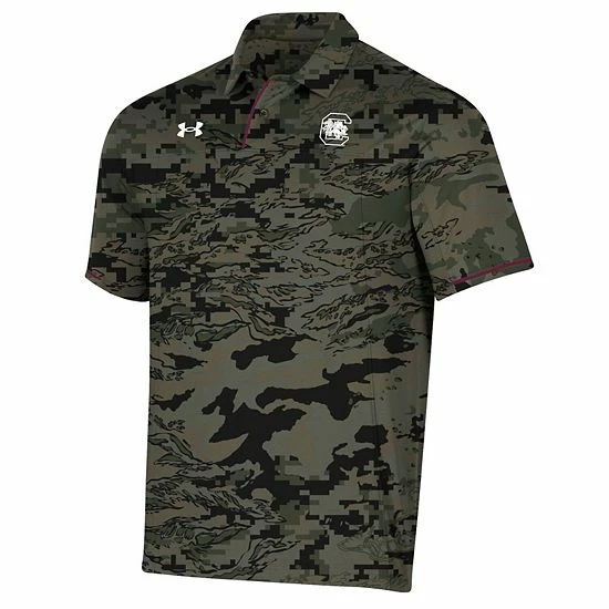 Men's Under Armour Camo South Carolina Gamecocks Freedom Polo 3 Men's Under Armour Camo South Carolina Gamecocks Freedom Polo - Image 3