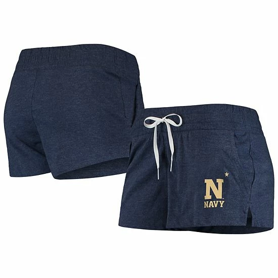 Women's Under Armour Heathered Navy Navy Midshipmen Performance Cotton Shorts 1 Women's Under Armour Heathered Navy Navy Midshipmen Performance Cotton Shorts