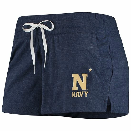 Women's Under Armour Heathered Navy Navy Midshipmen Performance Cotton Shorts 3 Women's Under Armour Heathered Navy Navy Midshipmen Performance Cotton Shorts - Image 3