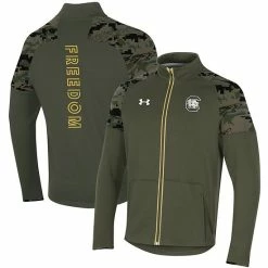 Men's Under Armour Olive South Carolina Gamecocks Freedom Full-Zip Fleece Jacket