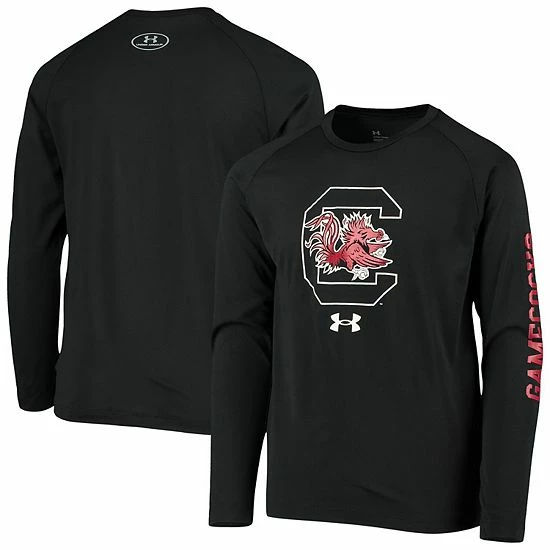 Youth Under Armour Black South Carolina Gamecocks 2-Hit Raglan Performance Long Sleeve T-Shirt 1 Youth Under Armour Black South Carolina Gamecocks 2-Hit Raglan Performance Long Sleeve T-Shirt