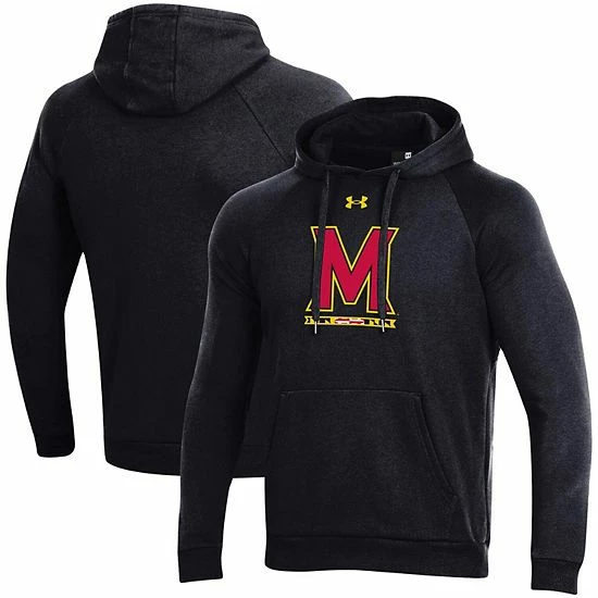 Men's Under Armour Black Maryland Terrapins Primary School Logo All Day Raglan Pullover Hoodie 1 Men's Under Armour Black Maryland Terrapins Primary School Logo All Day Raglan Pullover Hoodie