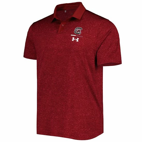 Men's Under Armour Garnet South Carolina Gamecocks Static Performance Polo 3 Men's Under Armour Garnet South Carolina Gamecocks Static Performance Polo - Image 3