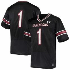 Men's Under Armour #1 Black South Carolina Gamecocks Premiere Football Jersey