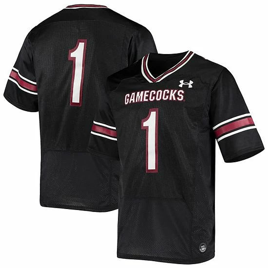 Men's Under Armour #1 Black South Carolina Gamecocks Premiere Football Jersey 2 Men's Under Armour #1 Black South Carolina Gamecocks Premiere Football Jersey - Image 2