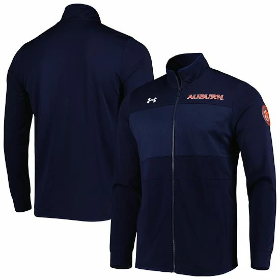 Men's Under Armour Navy Auburn Tigers Knit Warm-Up Full-Zip Jacket 1 Men's Under Armour Navy Auburn Tigers Knit Warm-Up Full-Zip Jacket